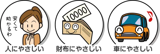 やさしい車検は人にやさしい、財布にやさしい、車にやさしい